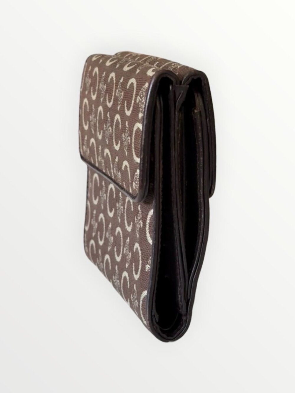 Celine C-Macadam Brown Monogram Trifold Wallet Vintage - Picture 4 of 5